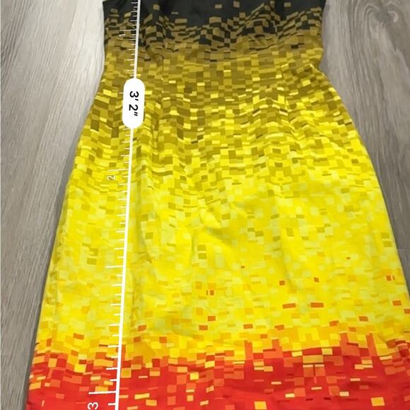 Karen Millen Black Ombre Colorful Block Print Sleeveless Mini Dress Size 4 - Picture 9 of 9